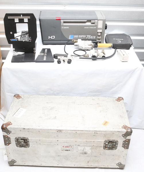 Canon XJ75X9.3B IS 2/3" B4 HD box lens W Rear controls, sled & hard case