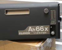 Fujinon AH66X9.5B 2/3” B4 Box lens With semi servo rear controls, sled