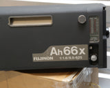 Fujinon AH66X9.5B 2/3” B4 Box lens With semi servo rear controls, sled
