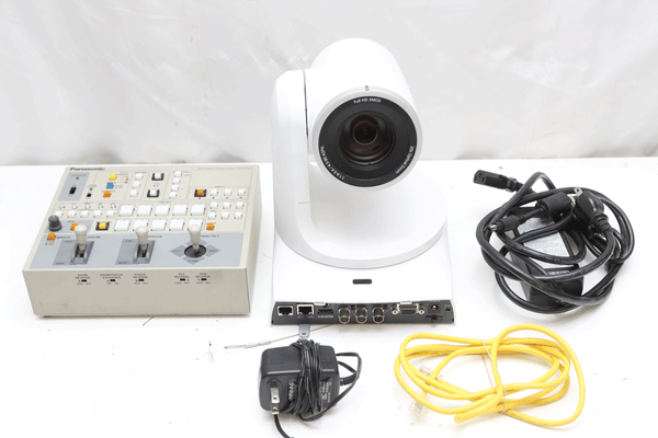 Panasonic AW-HE120 3MOS HD PTZ Camera with Mounting Plate & Power Supply (White)