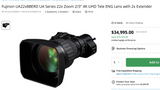 Fujinon UA22x8BERD-S8 4K UHD 2/3” B4 Full servo lens With Rear servo controls