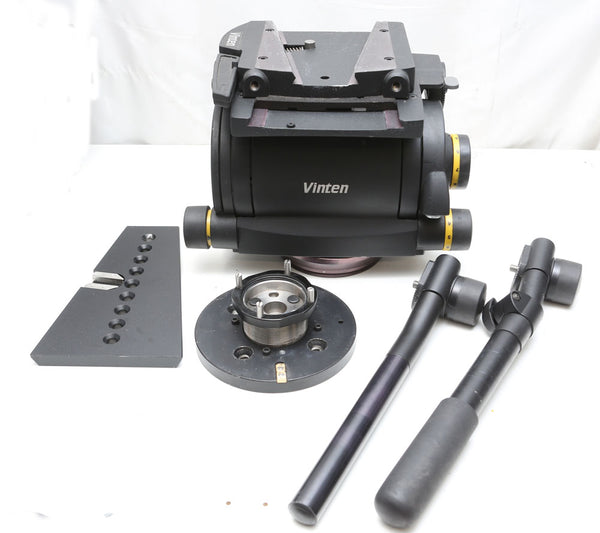 Excellent! Vinten Vector 950 (E) Heavy Duty Tripod Head W/ pan arms, 256Lb load